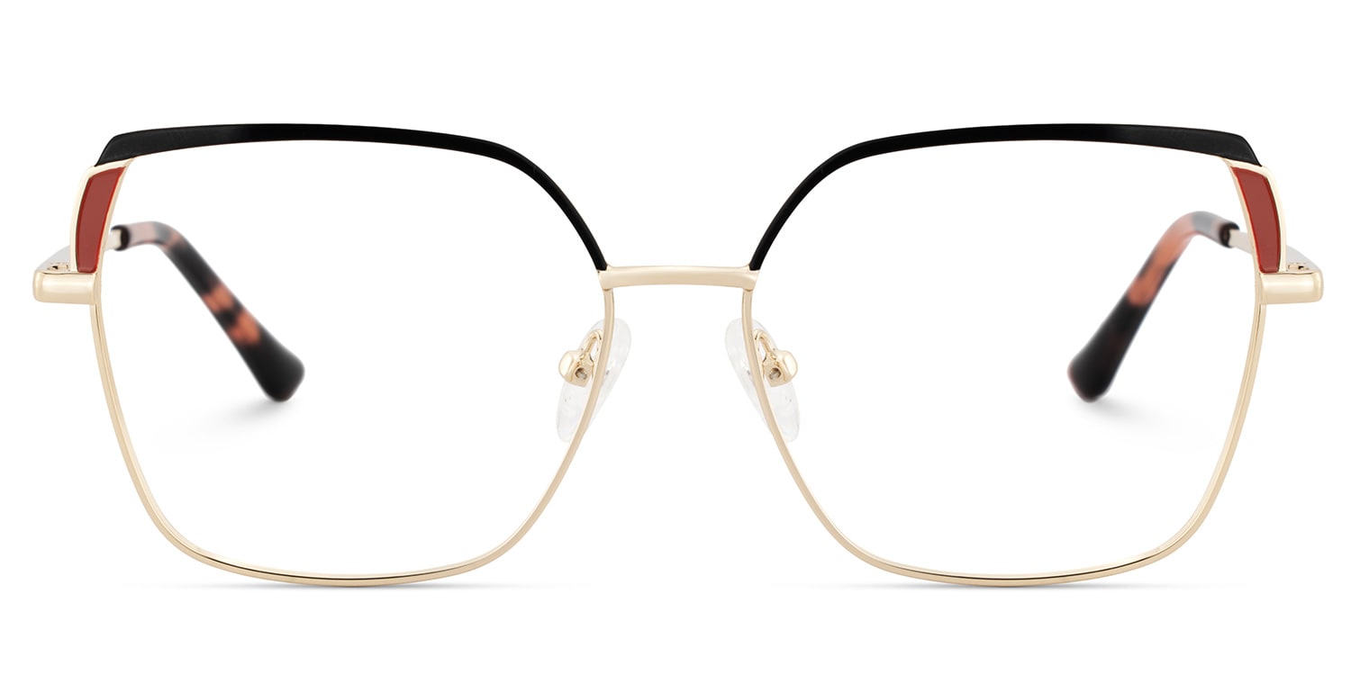 Shayla Square Black Red Glasses1