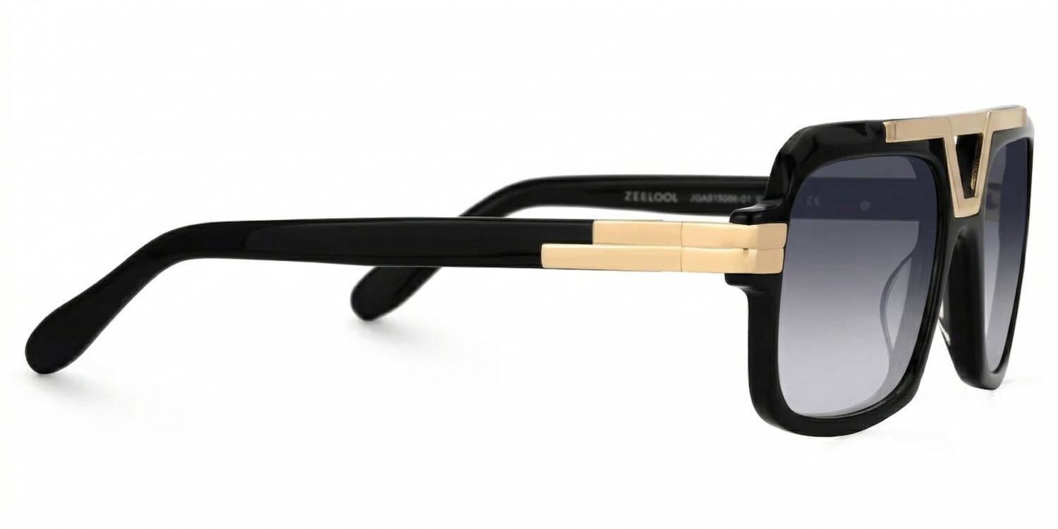 Croswell Acetate Aviator Black Frame Glasses | Zeelool