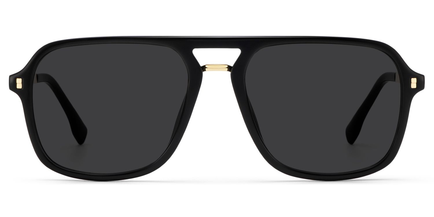 Kilworth Tr90 Black Aviator Frame Sunglasses | ZEELOOL