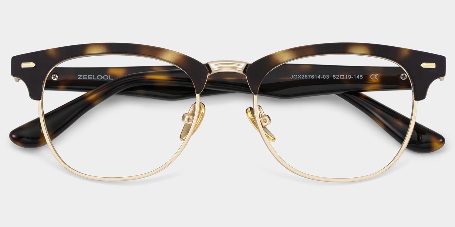 Penelope Tortoise Browline Glasses for Men | ZEELOOL