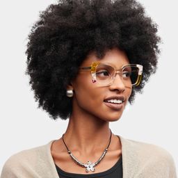 Flair Square Yellow Glasses1