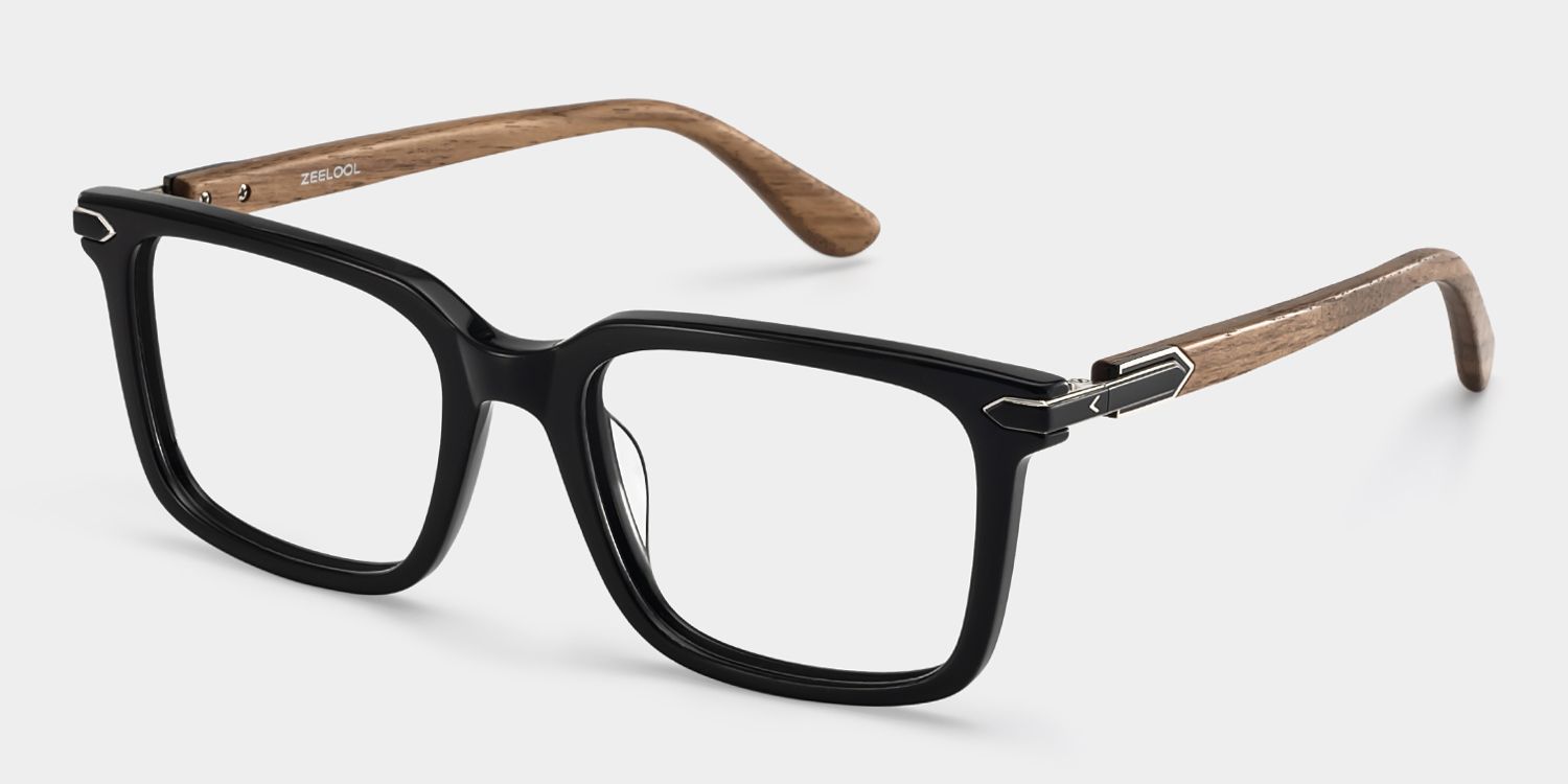 Noah Black Rectangle Full-Rim Eyeglasses Online | ZEELOOL3