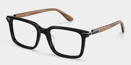 Noah Rectangle Black Glasses3