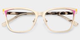 Elise Rectangle Gold Glasses2