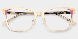 Elise Rectangle Gold Glasses2