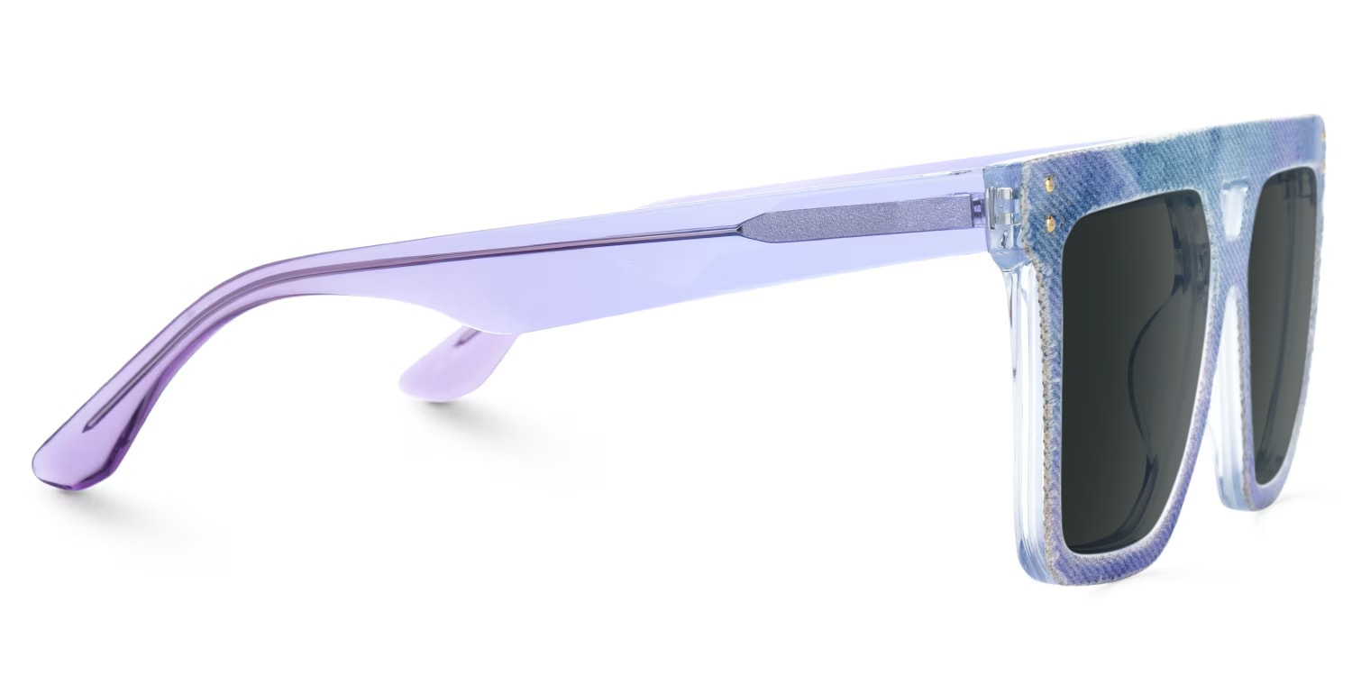 Rubin Blue Purple Denim Sunglasses | Zeelool2