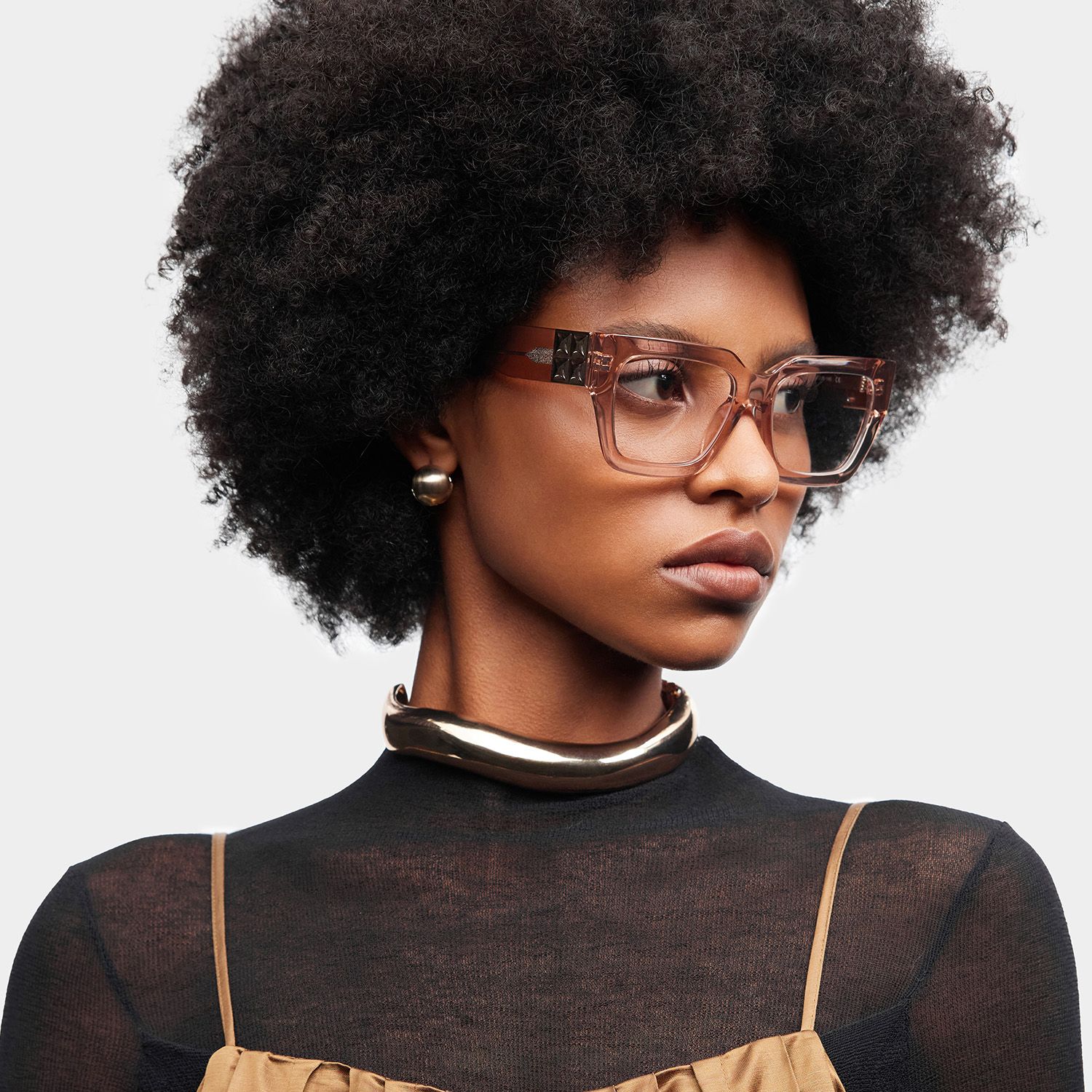 Maddox Beige Frame Glasses with Square Frame Online | ZEELOOL1