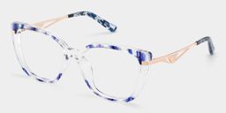 Margret Cateye Blue Glasses3