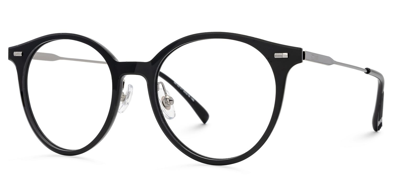 Black Round Narelle Eyeglasses with Full-Frame | Zeelool1