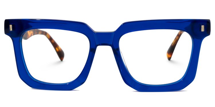 Coville Square Blue Glasses