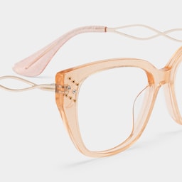 Alma Butterfly Beige Glasses5