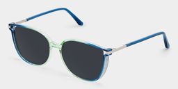 Rodz Blue-Green Square Sunglasses2