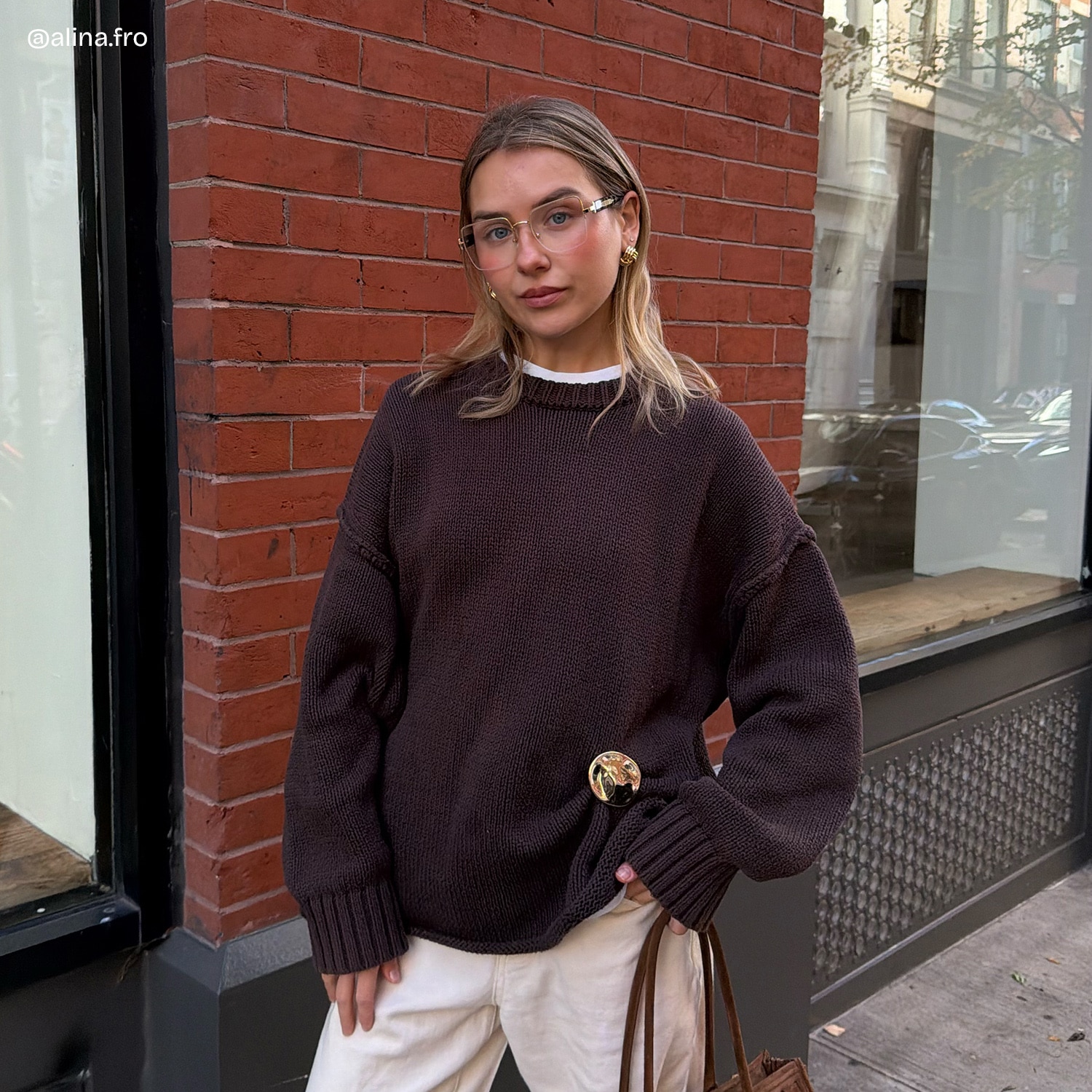 Lauren Square Gold Glasses8