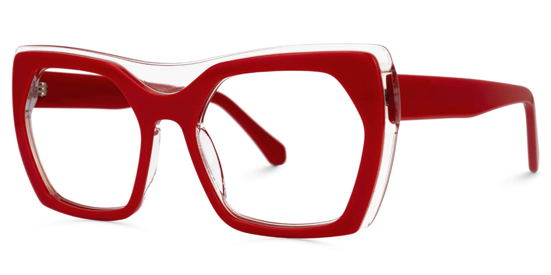 Geometric Gaynell Red Glasses deals -Zeelool Glasses1