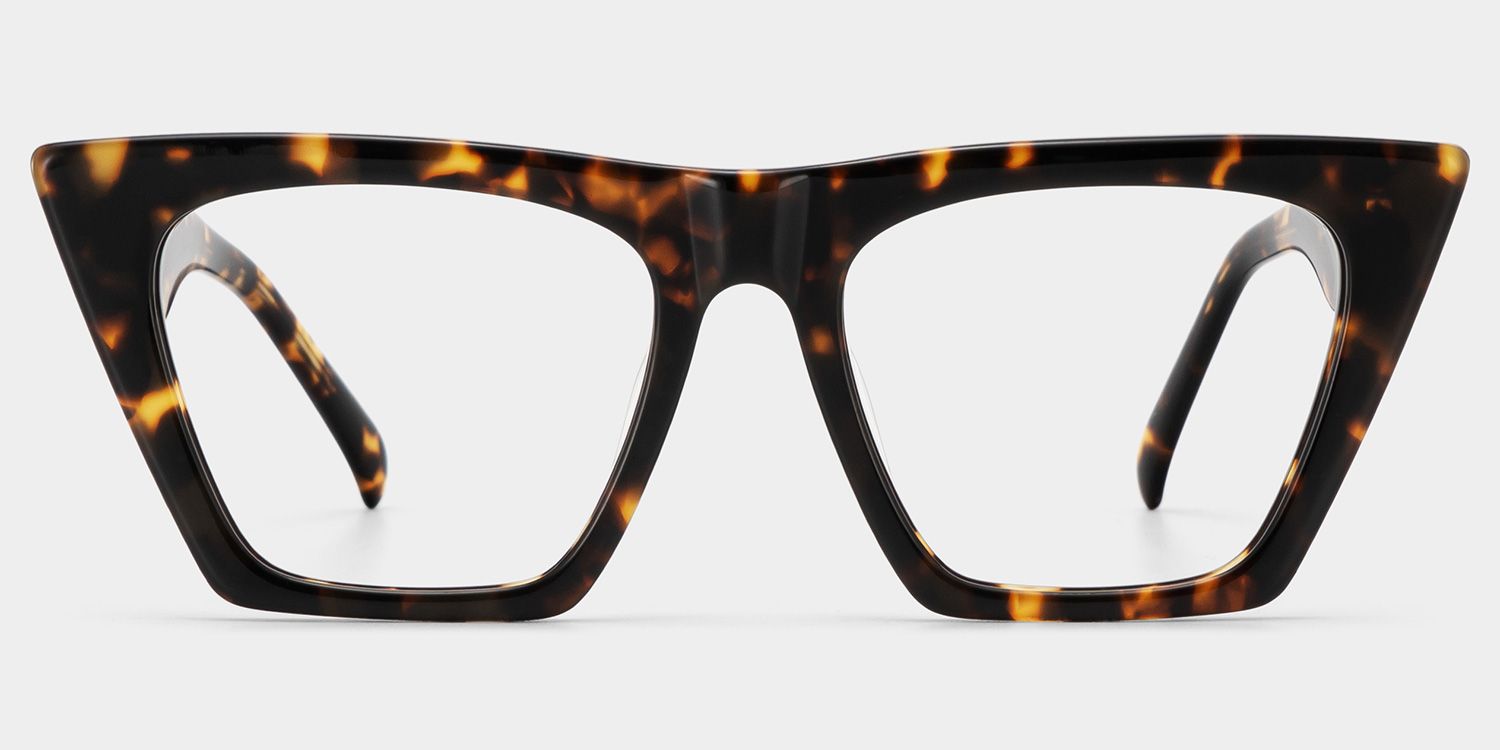 Cecile Frame Glasses with Cat Eye, Tortoise Style0