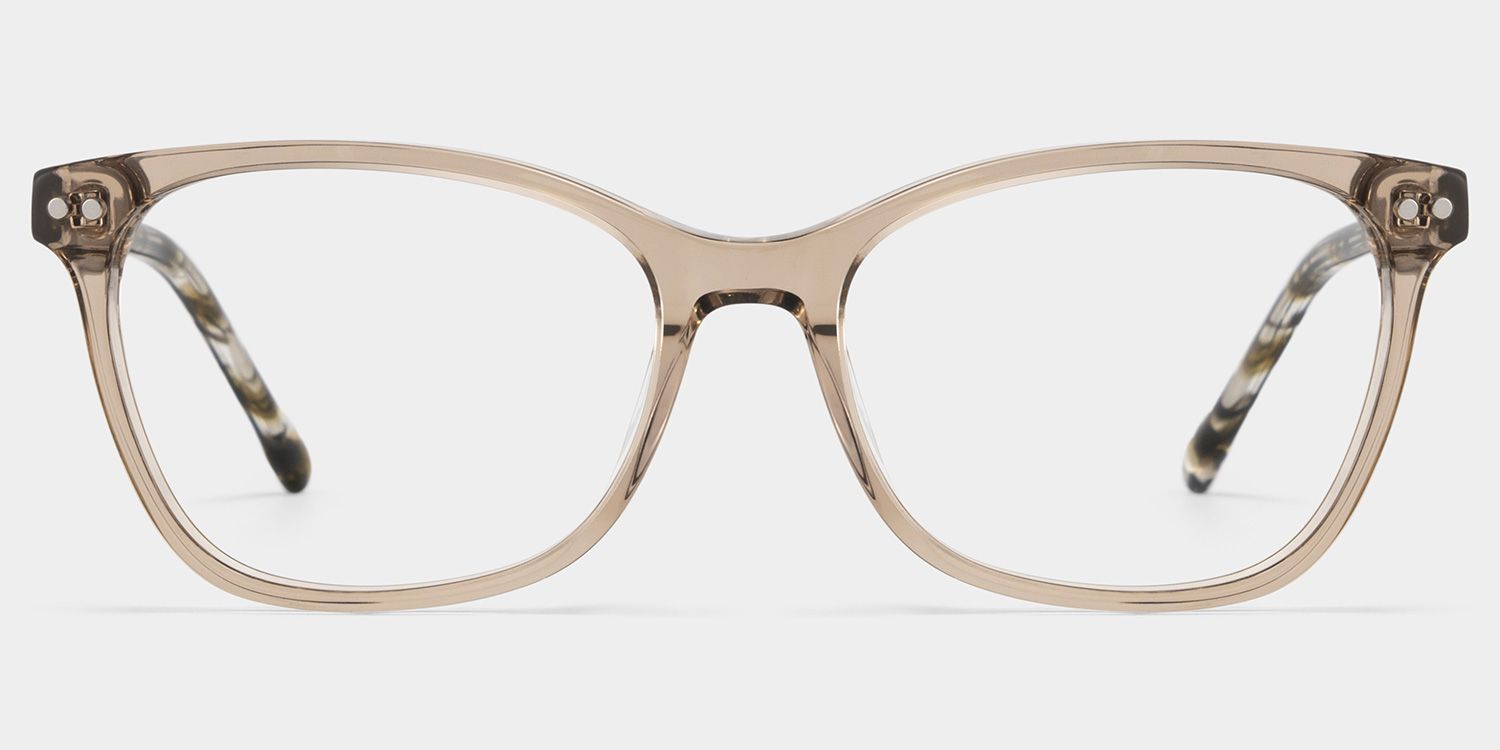 Marigold rectangle brown glasses Online | ZEELOOL