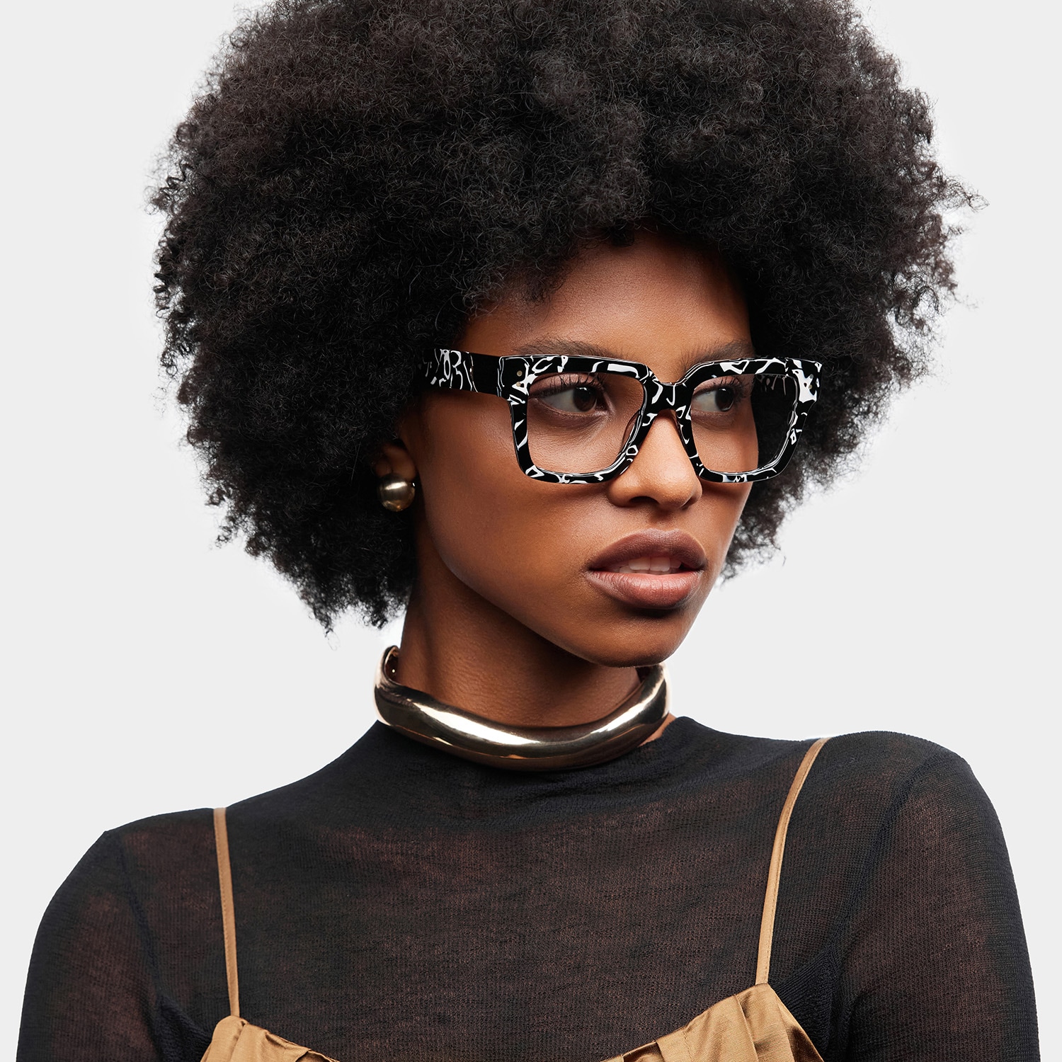 Caius Two-tone Frame Glasses with Square Frame Online | ZEELOOL