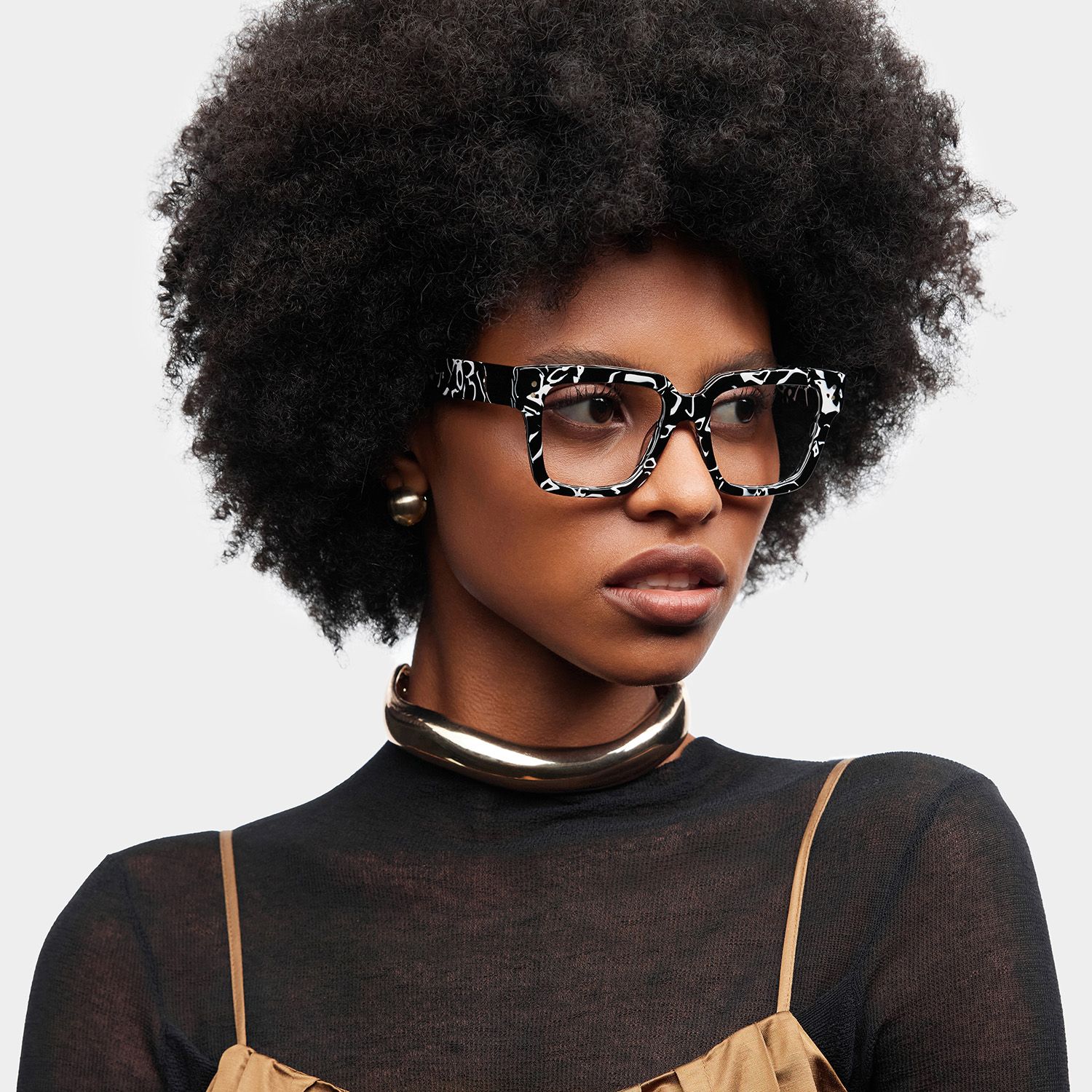 Caius Two-tone Frame Glasses with Square Frame Online | ZEELOOL1