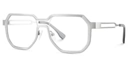 Hype Geometric Silver Glasses4