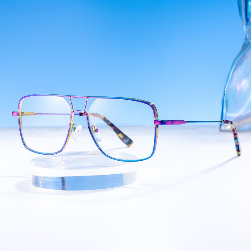 Bowdry Aviator Iridescent Glasses