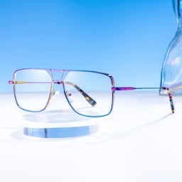 Bowdry Aviator Iridescent Glasses0