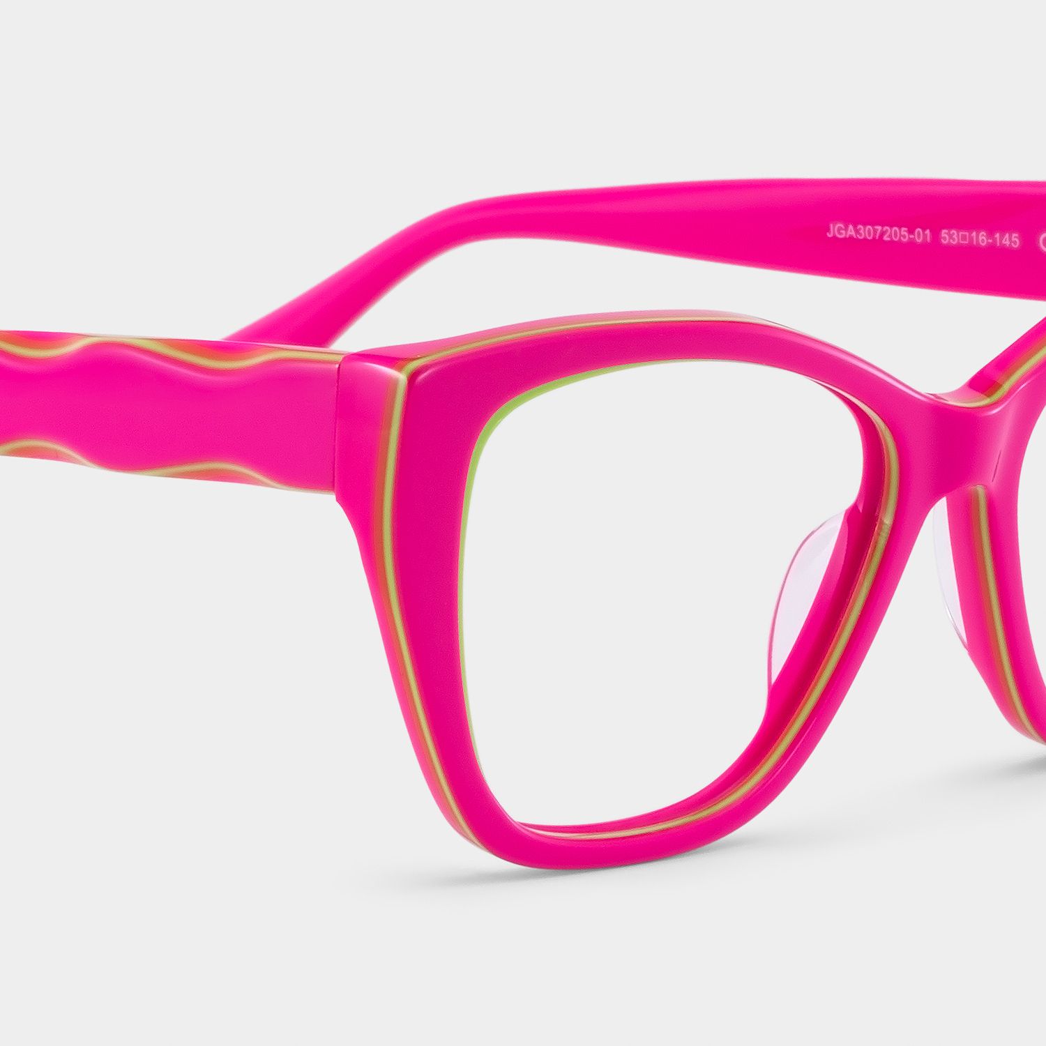 Blaise Pink Green Frame Glasses with Cat eye Frame Online | ZEELOOL8