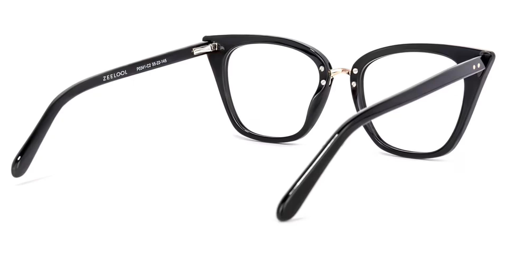 Tallulah Cat Eye Black Eyeglasses and Acetate Frame4