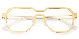 Hype Geometric Gold Glasses3