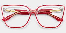 Mirta Square Red Glasses1