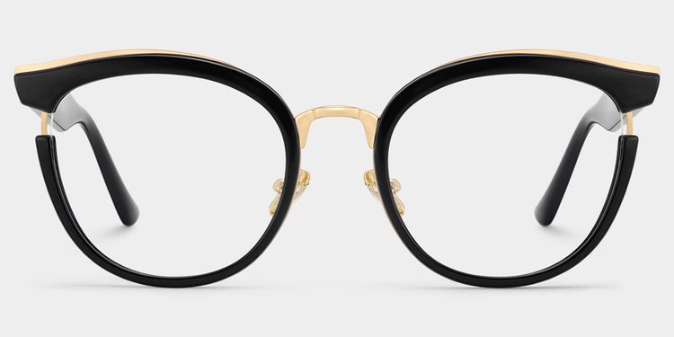 Laraine Cat Eye Black Glasses