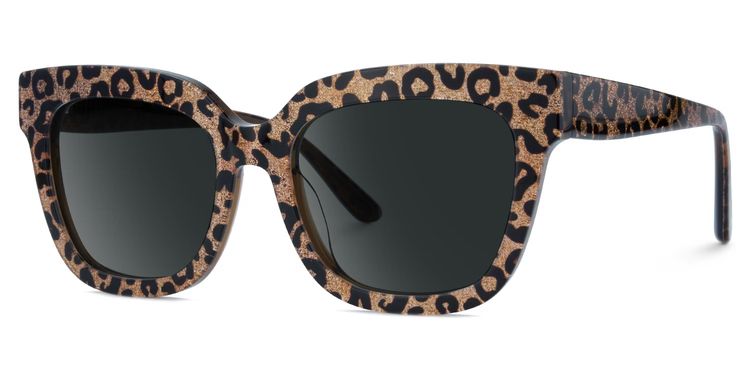 Yaniska Square Leopard Glasses