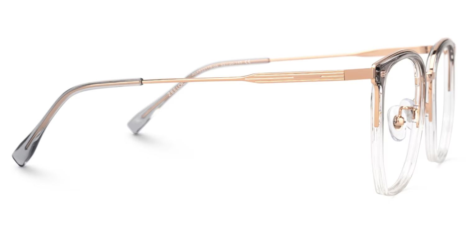 Roque Mixed-material Geometric Black Frame Glasses | Zeelool2