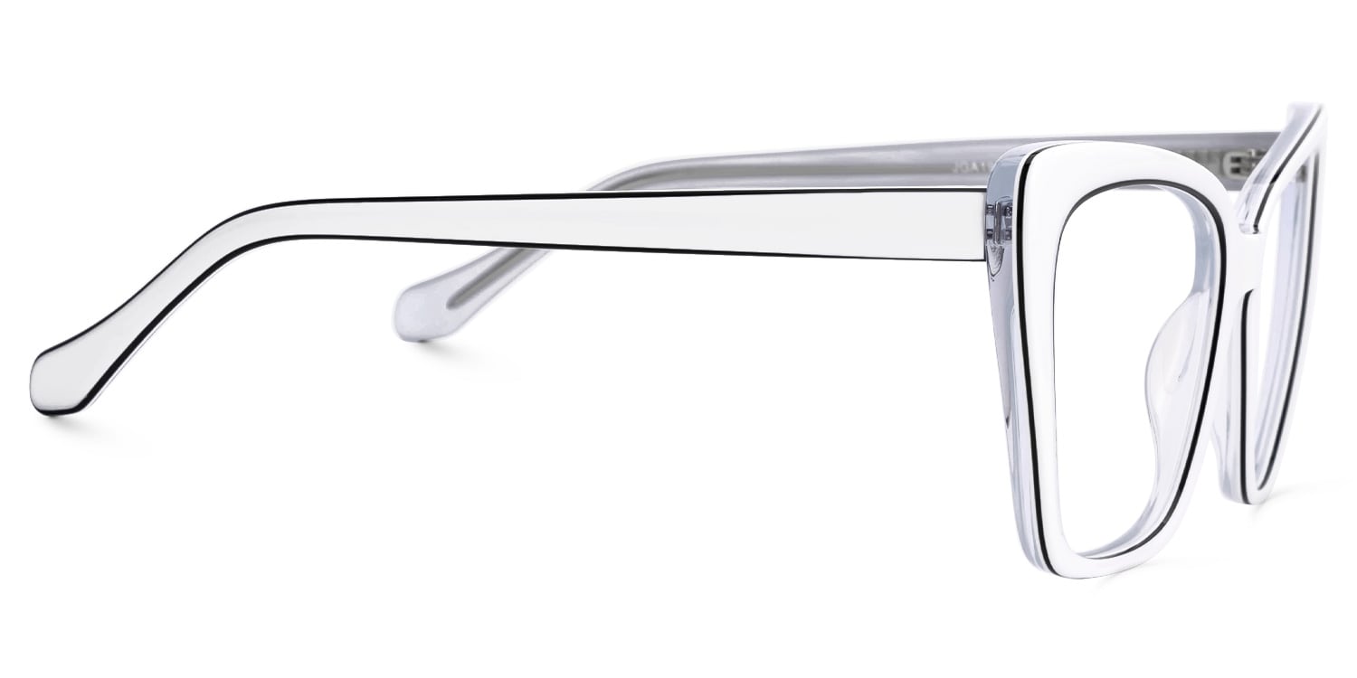 Shanell Butterfly White-Black Glasses2