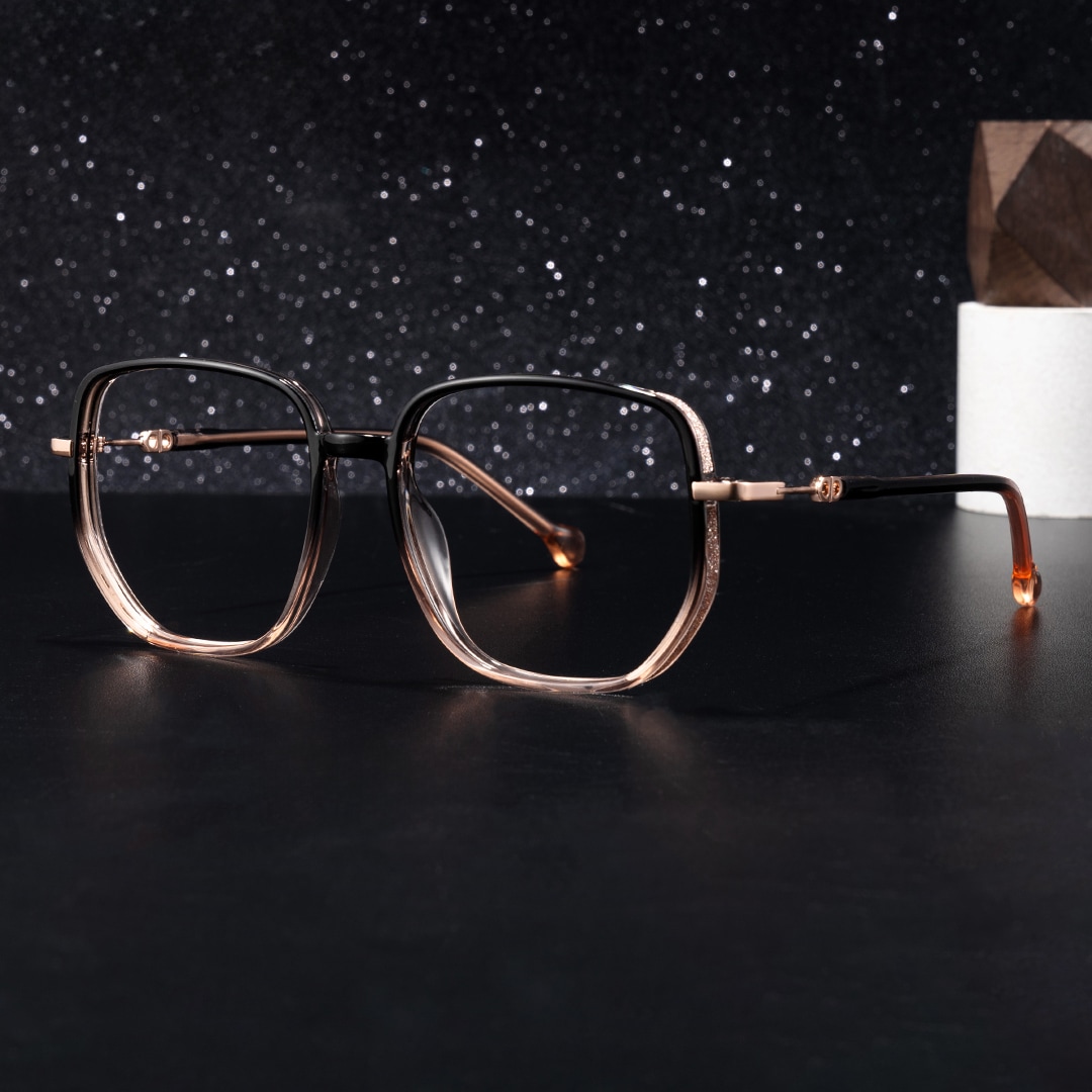 Joana Geometric Black Champagne Glasses