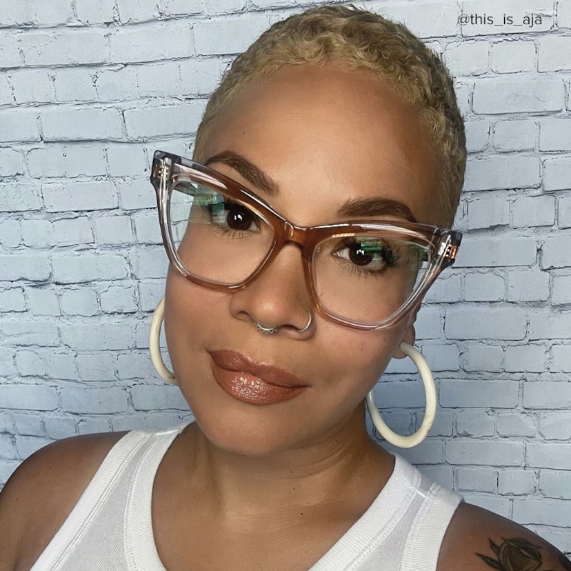 Saucie Cateye Brown Glasses