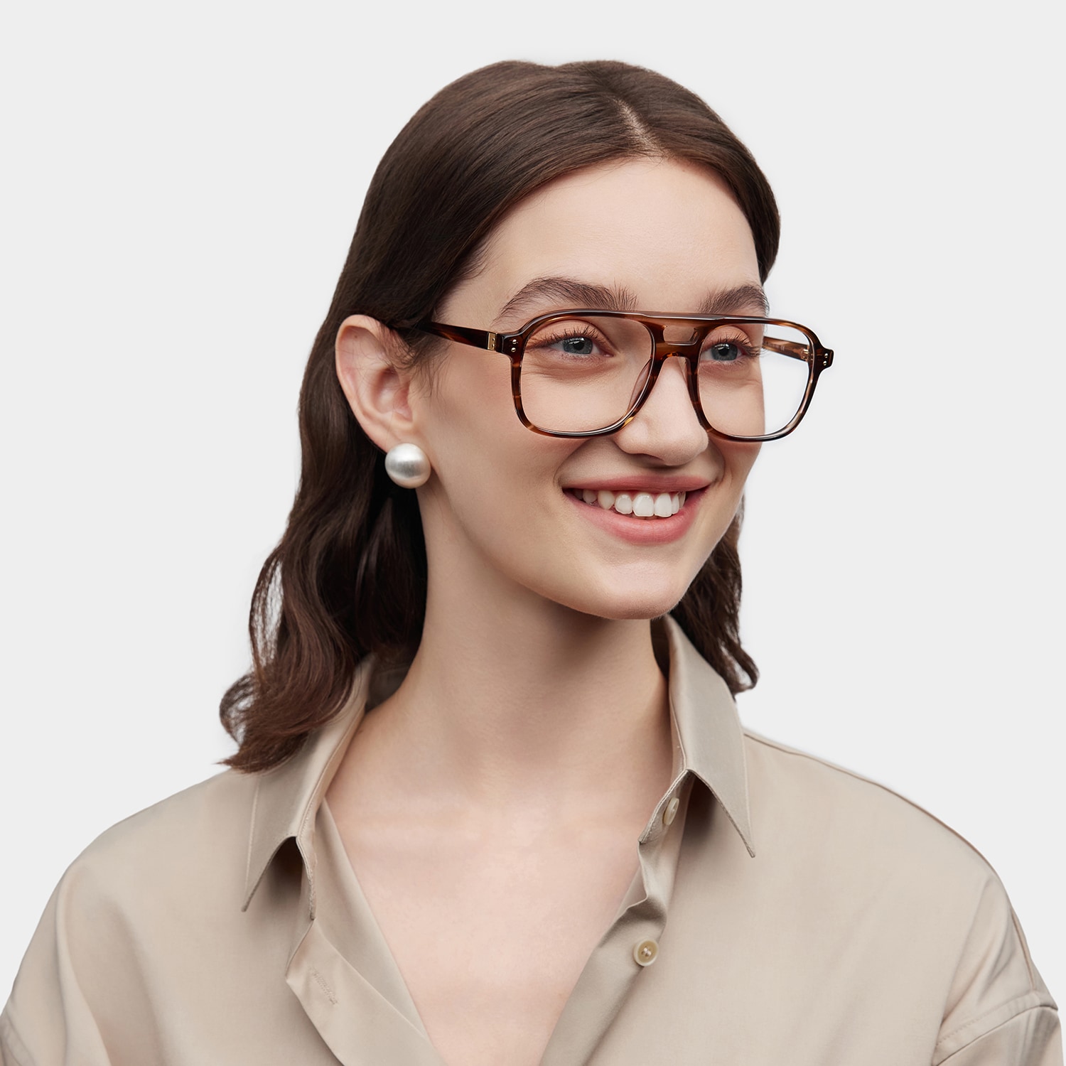 Athena Aviator Brown Glasses1