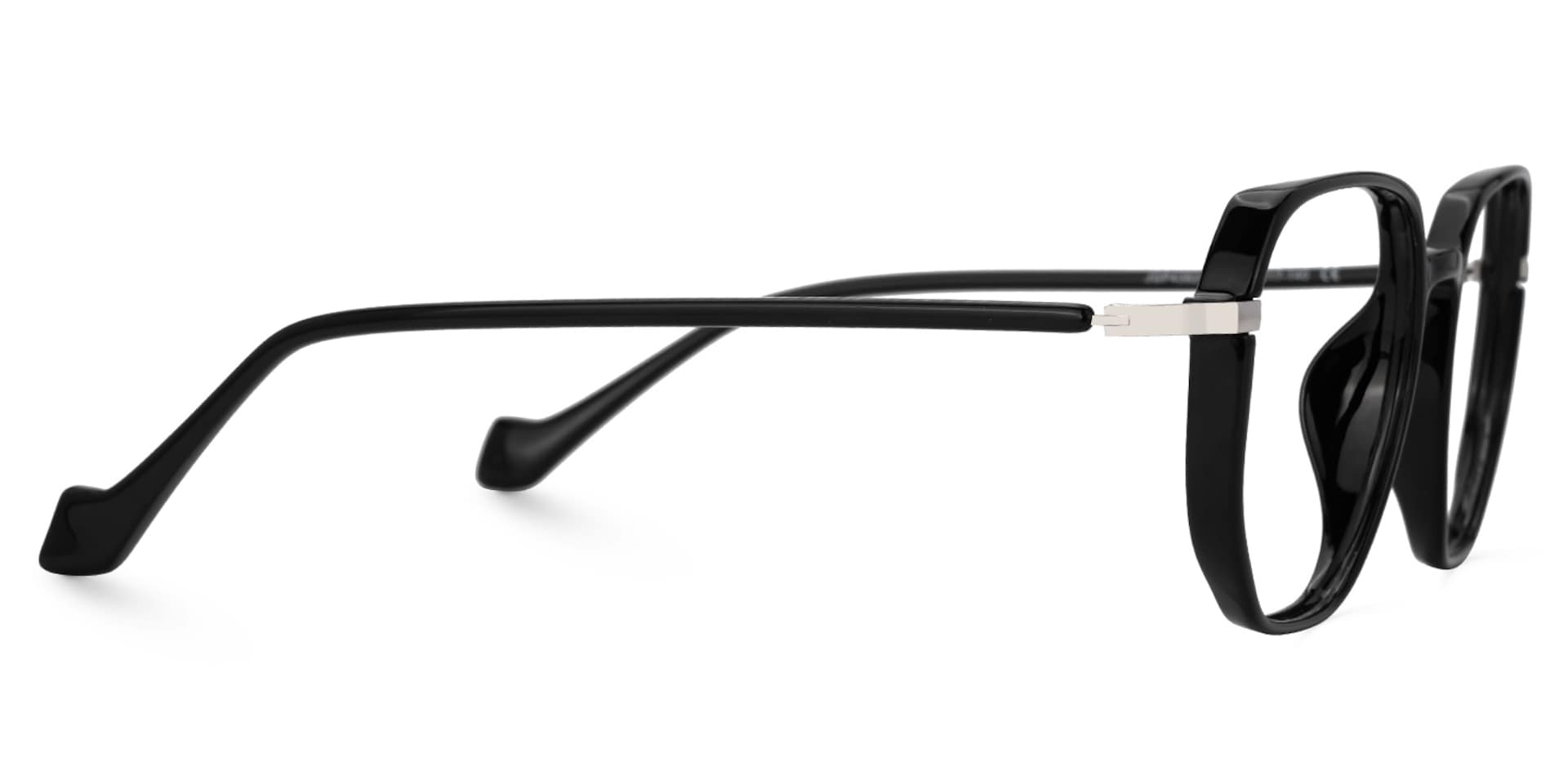 Maura Black Eyeglasses in Geometric Glasses Frame2