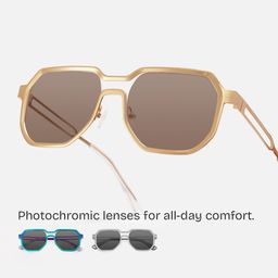 Hype Geometric Gold Glasses0
