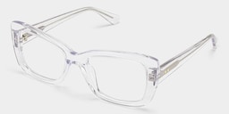 Leona Rectangle Clear Glasses3