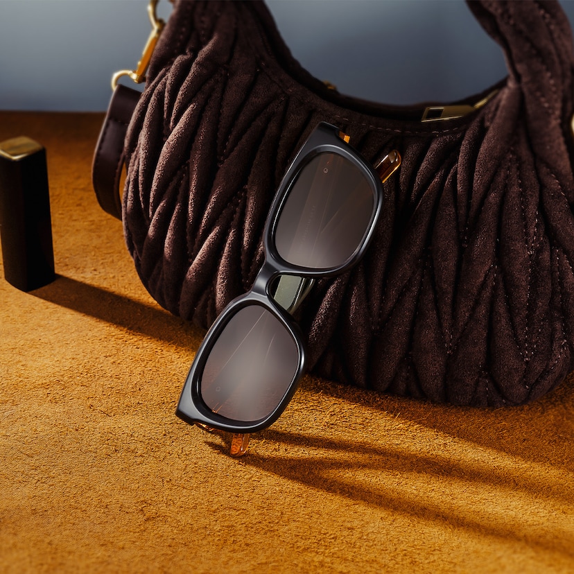 Lyric Black Rectangle Sunglasses