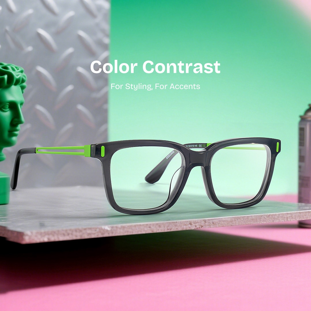 Axel Rectangle Gray Glasses