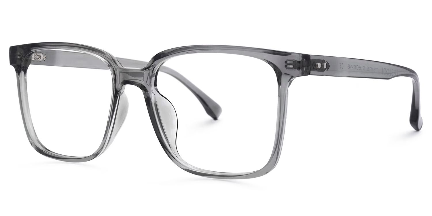 Contreras Square Gray Glasses | Zeelool Glasses1