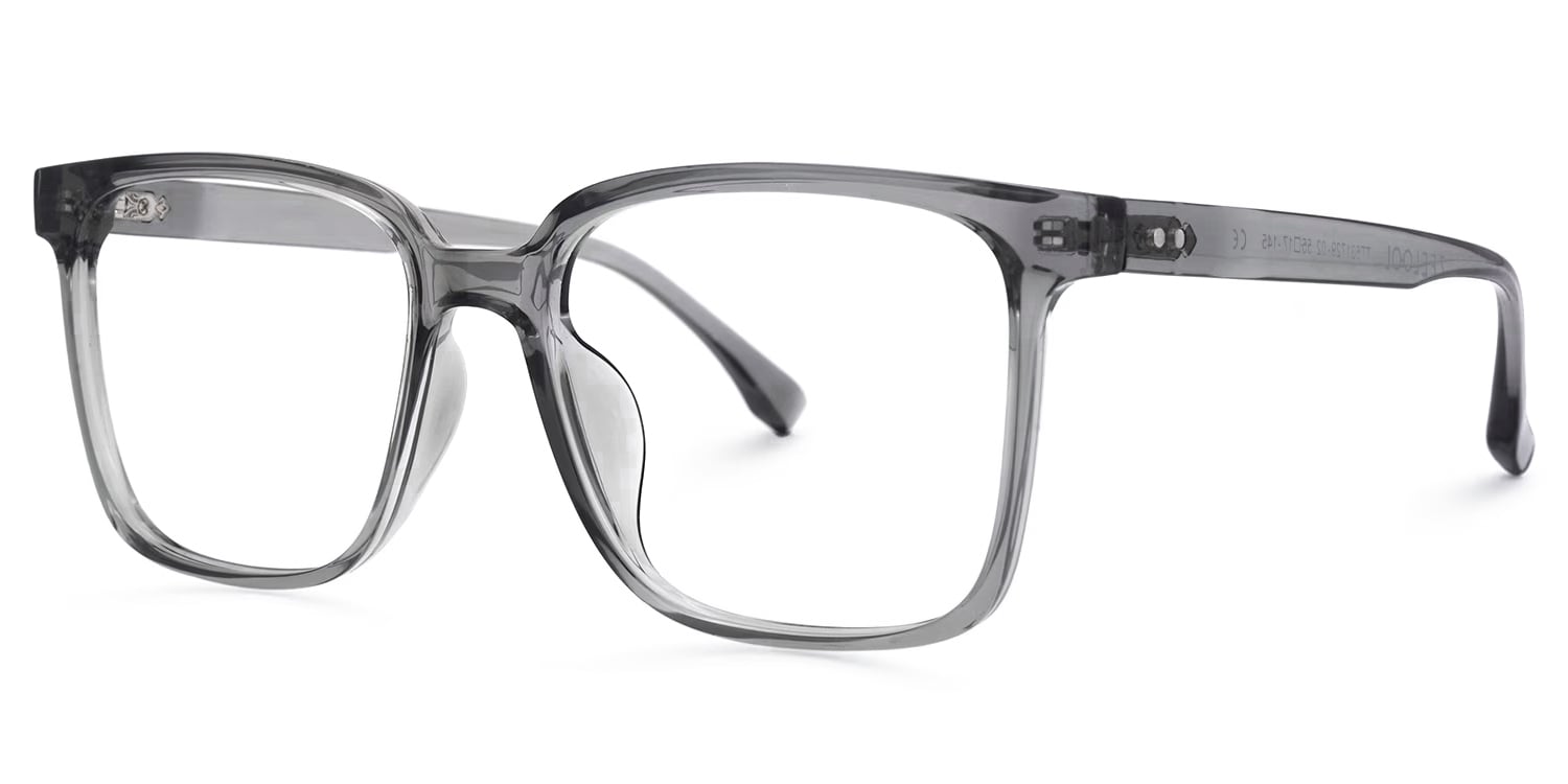 Contreras Square Gray Glasses | Zeelool Glasses1