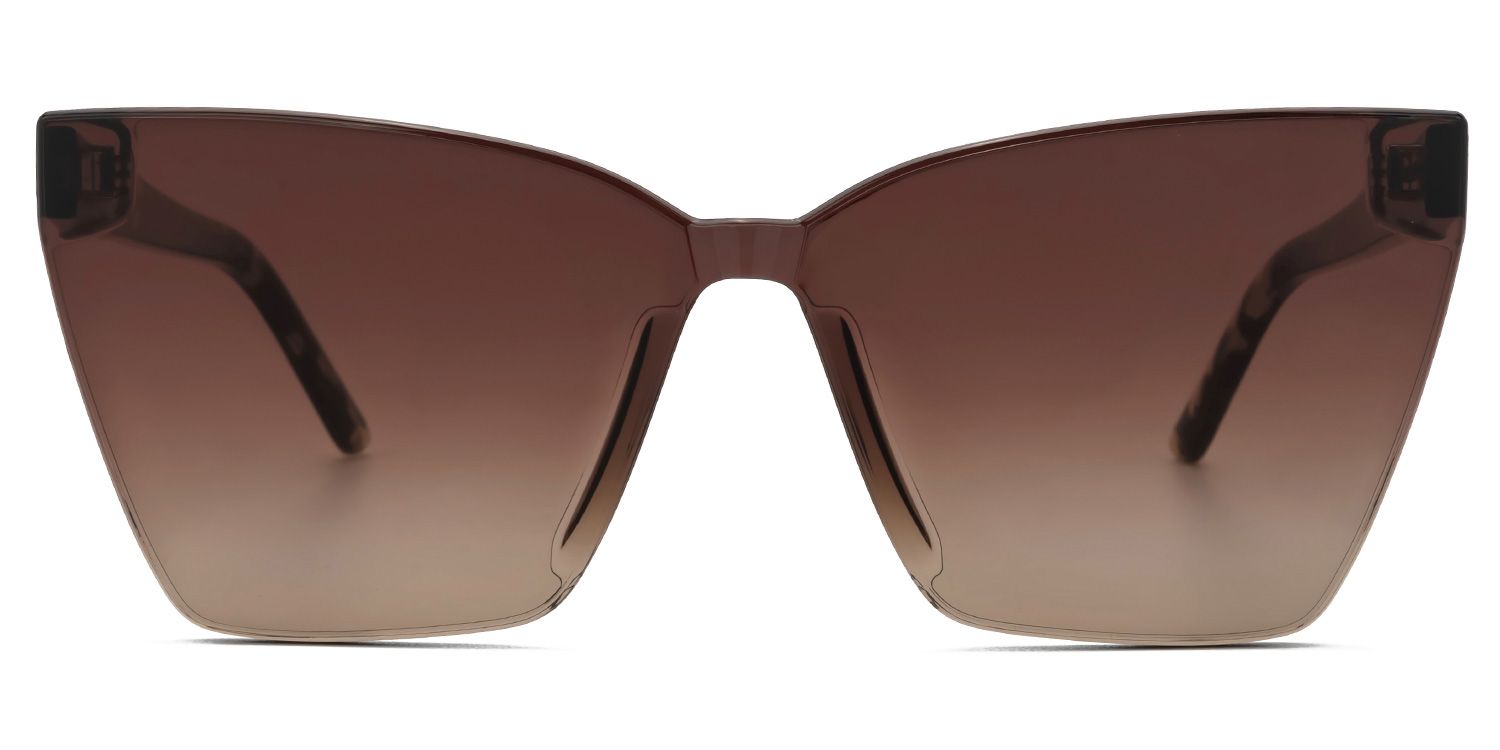 Liliane - Square Brown Frame Sunglasses0