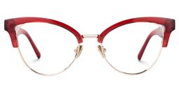 Charlene Browline Red Glasses0