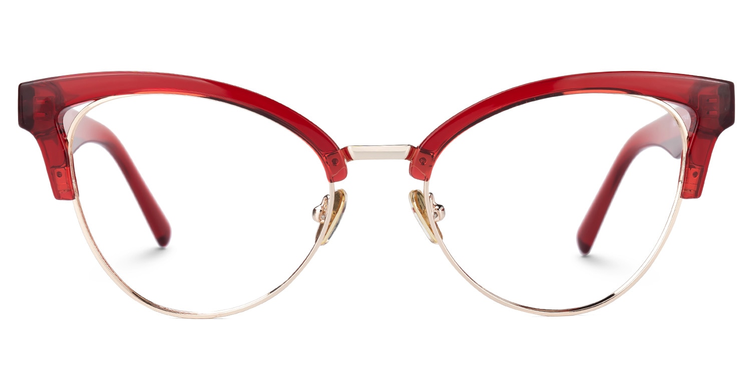 Charlene Browline Red Glasses