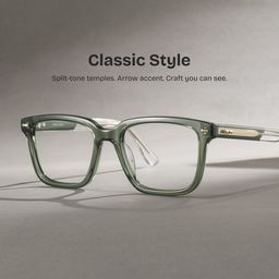 George Rectangle Green Glasses0