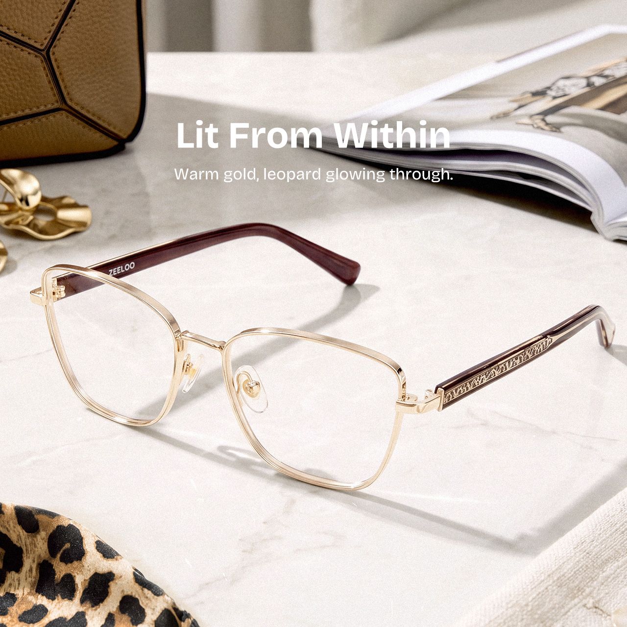 Lucille Gold Butterfly Glasses | ZEELOOL0