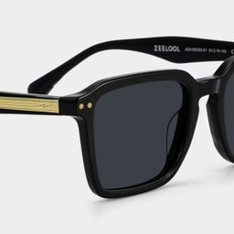 Vickerie Rectangle Black Sunglasses4