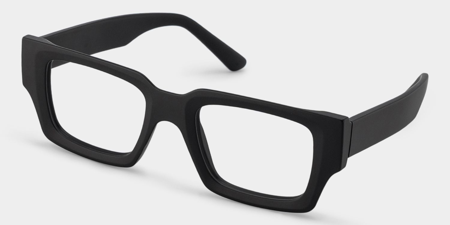 Black TR90 Rectangle Eyeglasses- Garza